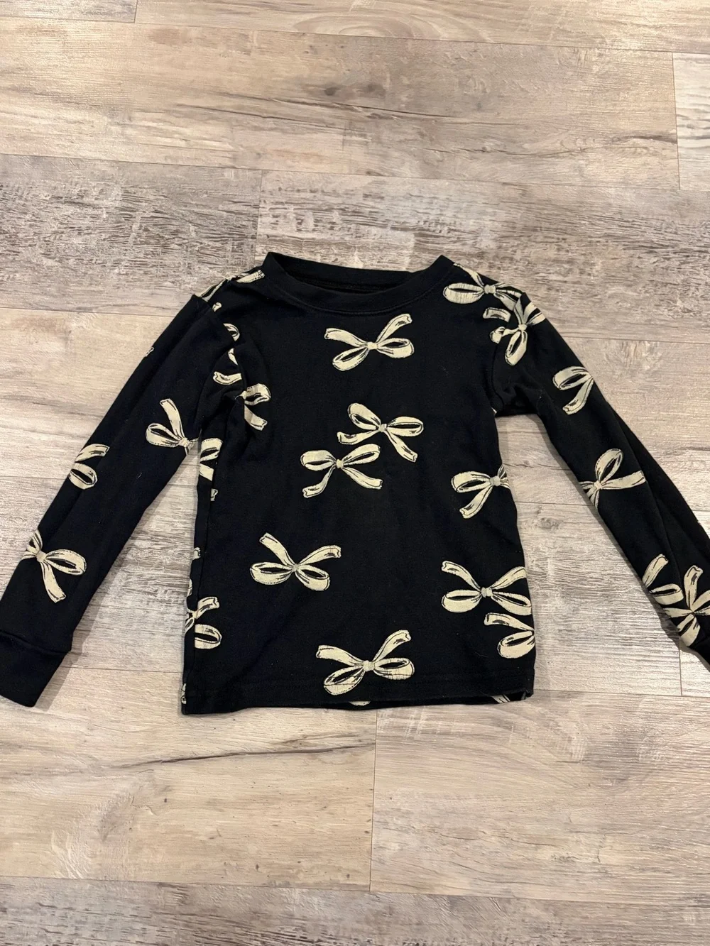 Carter's Bow Print Snug Fit Cotton Pajama Set, long sleeve, toddler girl size 4T